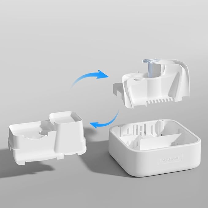 Cat Water Fountain Basic Small Dog Drinkng Water Bowel 3-Stage Unique Design for Multi Pets Water Dispenser for Waterfall Fountain Kitty with Isolating Pump - Square Drinking Top