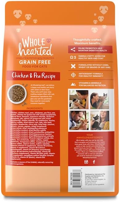 WholeHearted Grain Free Chicken Formula Dry Cat Food 5 lbs.