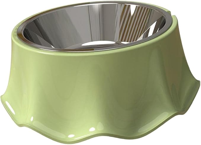 Cat Bowls Indoor Cats Cat Food Bowl Easy Cleaning Anti Over Turning Cat Feeding Bowls Anti Slip Smooth Surface Lightweight for, Green