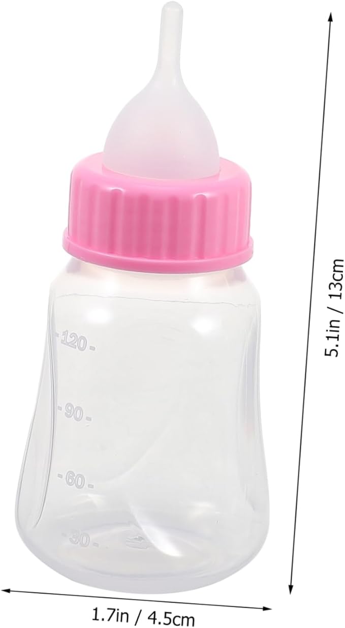 2Pcs Kitten Feeding Bottles Plastic Pet Nursing Bottles for Cats and Puppies Lightweight and Portable for Safe Feeding and Weaning Includes Replaceable Nipples