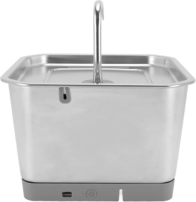 Cat Water Fountain Water Bowl Dispenser, 3.5l Stainless Steel Automatic Water Circulation Pet Water Dispenser with App Alert, Kitty Watering Pet Supplies
