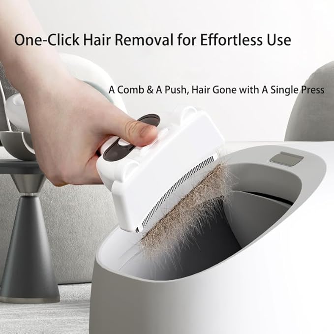 Bestselling Steam Pet Grooming Brush | One-Push Hair Removal for Cats Dogs Rabbits | 2-Level Adjustable Mist | USB Rechargeable | 304 Stainless Steel Teeth