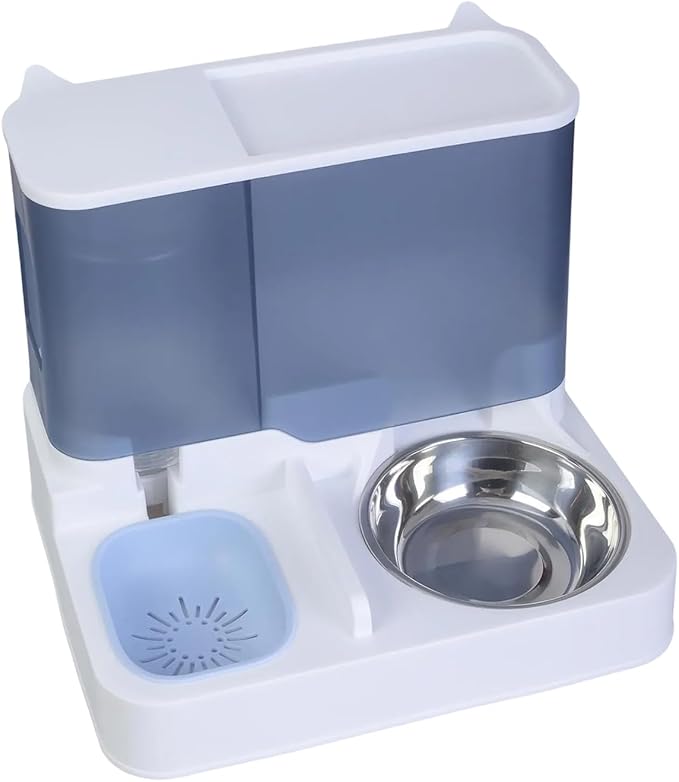 Large Capacity Automatic Water Dispenser and Food Bowl for Cats Dogs Food Container 2in1 Pet Watering and Feeding Supply Automatic Feeder