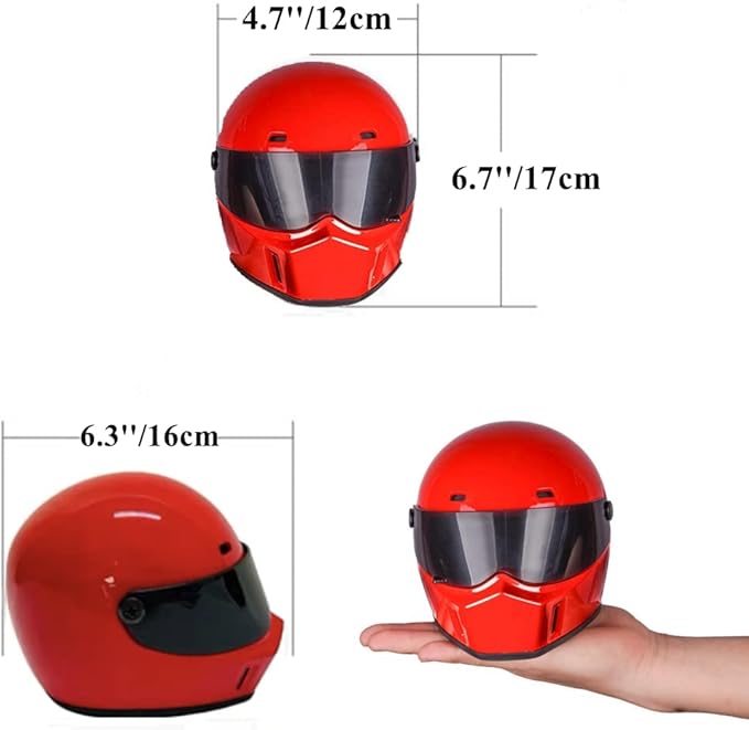 Pet Motorcycle Helmet, Full Face Motorcycle Helmet Outdoor Motorcycle Bike Riding Helmet Hat for Cat Dog Doggie Puppy Kitten Helmet Pet Supplies Racing Car Fan Collectible Small Gift (Red)