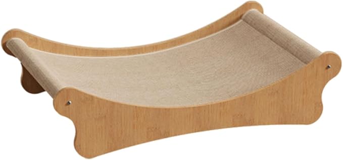 Cat Scratcher Bed Scratch Pad Scratching Toy Playing Grinding Claw, Sturdy, Wooden Furniture Gift Pet Sleeping Bed, Large