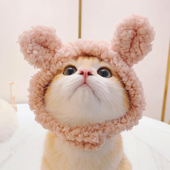 Dog Cat Hats for Cats Small Dogs Cat Costumes for Cats Pets Head Ear Covers for Dogs Pet Cap Headwear for Dog Headdress Headgear Pets Ear Muffs Noise Protection Pet Christmas Neck Warmer Headband