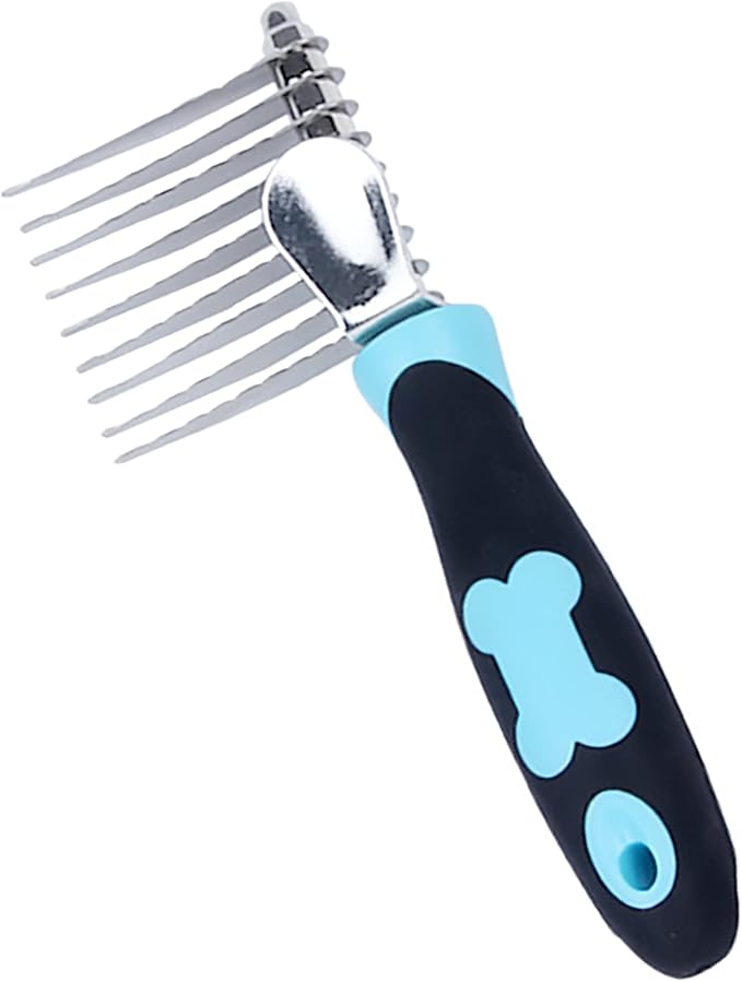 SunGrow Poodle Dog & Bunny Comb Dematting and Detangler Long Hair, Thick Undercoat Brush, for Rabbit, Persian, Maine coon Cat