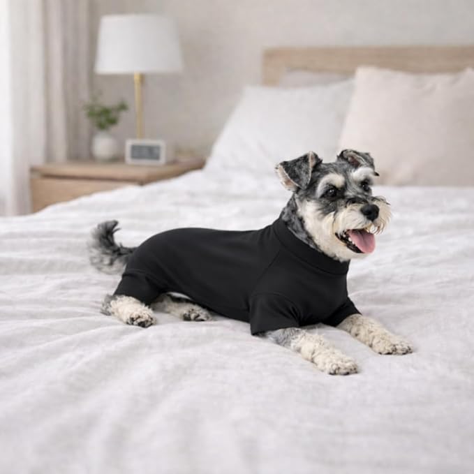 Lovelonglong Dog Full Bodysuit – Stretchy Yoga Fabric 4-Leg Dog Pajamas, Breathable & Lightweight Dog Onesie for Indoor & Outdoor, Shedding Control & Travel Wear