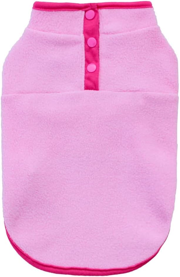 Dog Fleece Sweater, Soft Dog Vest Apparel Sleeveless Puppy Winter Cold Weather Clothes Doggie Jacket Pullover for Small Medium Dogs and Cats (Large, Pink)