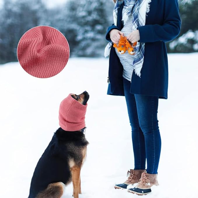 Dog Ear Cover Hematoma Noise Cancelling Protection Quiet Head Cover for Dog Wine+Blue-L