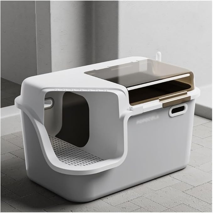 Pet Supplies, Enclosed Cat Litter Box with Lid, XL Drawer, Anti-Splash & Easy Clean