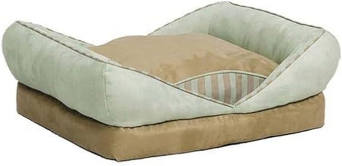 MidWest Homes for Pets MidWest Quiet Time 28-By-21-Inch Tucked Bolster Designer Pet Bed, Green