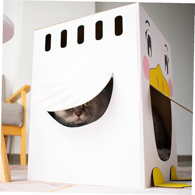 NUOBESTY Cardboard Cat Scratcher Pad Double Cat Bed Corrugated Sturdy Scratcher Protect Furniture and Promote Exercise