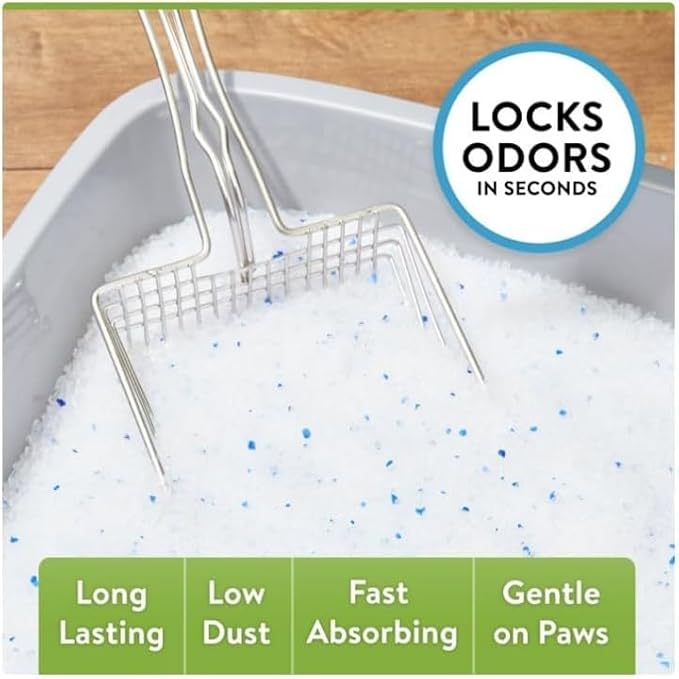 (2 Pack) ~ Vibrant~Life Mini Crystal Cat Litter, Long Lasting and Fast Absorbing, Low dust, Unscented ~ 4 Lb.
