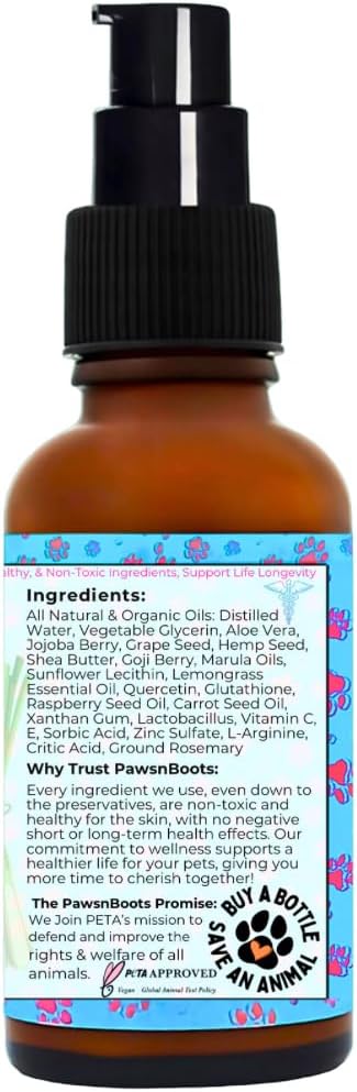 Non-Toxic Sunscreen for Pets, Protective Barrier Cream Non-Toxic Easy to Apply Formula Moisturize & Rejuvinate Cracked Paw Pads, Nose, or Skin. Supports Tissue Growth PawsnBoots Lemongrass