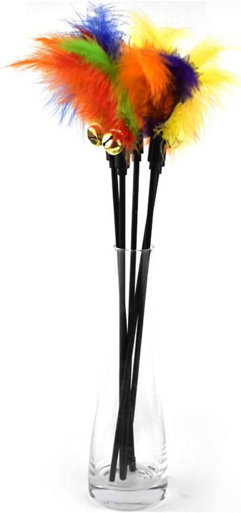 Cat Toys, Cat Toy Wand with Bells Cats Interactive Teaser Toy Teaser Wand for Cats Kittens
