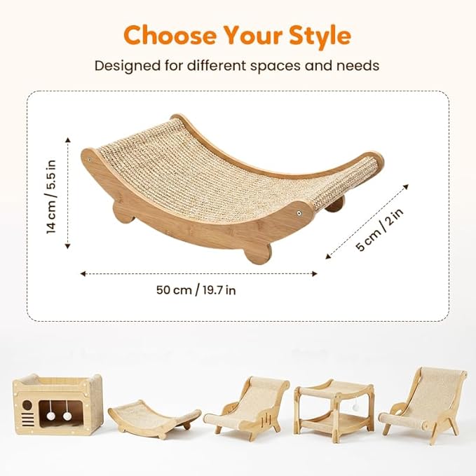 2026 New Cat Recliner Scraper Board, Large 2 in 1 Cat Recliner Scratch Board, Durable Cat Scratching Pad Cat Scratcher Bed Cardboard Cat Scratchers for Indoor Cats (A)