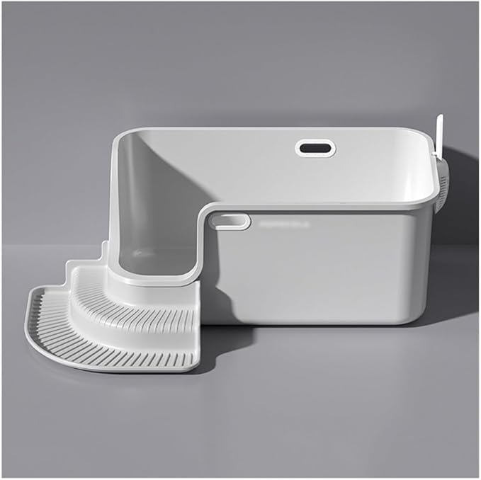 Pet Supplies, Open Large Cat Litter Box with High Sides, Nonstick Extra Wide Pan for Multi Cats