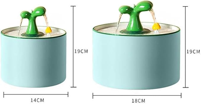 GeRRiT Ceramic Smart Drinking Fountain for Cats,Automatic Circulation Water Feeder for Pets,1L/1.5L Dog Water Dispenser with 6 Replacement Filters USB Anti-Dry for Multiple