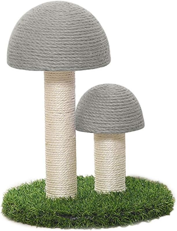 Cat Scratching Post Mushrooms Scratching Post Simulated Lawn Cat Climbing Frame Sisal Cat Scratcher Kittens Toy Home Furniture Protection Grey