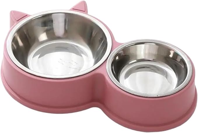 Stainless Steel Cat Bowls Pet Cage Bowl Water and Food Feeder
