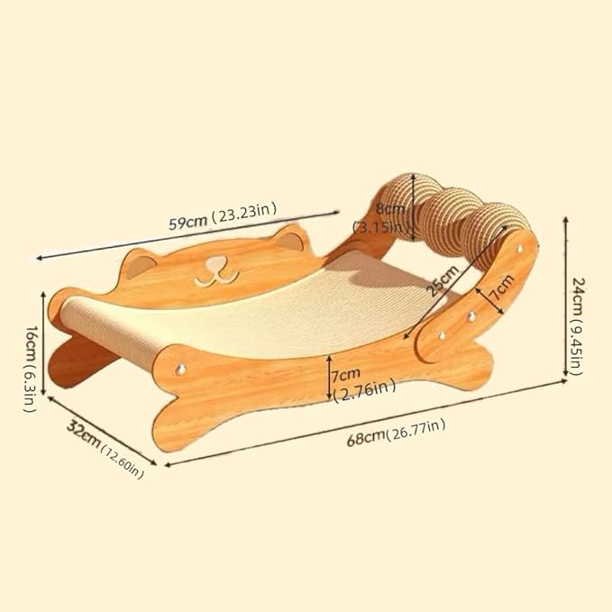 Fun Cat - Face Cat Couch with Scratchable Ropes
