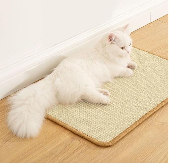 Cat Scratching Mat Pastable Natural Sisal Pad Grinding Claws Mat and Anti-Slip Carpet for Cat Grinding Claws and Furniture Protecting Carpet Sofas (Extra Large)
