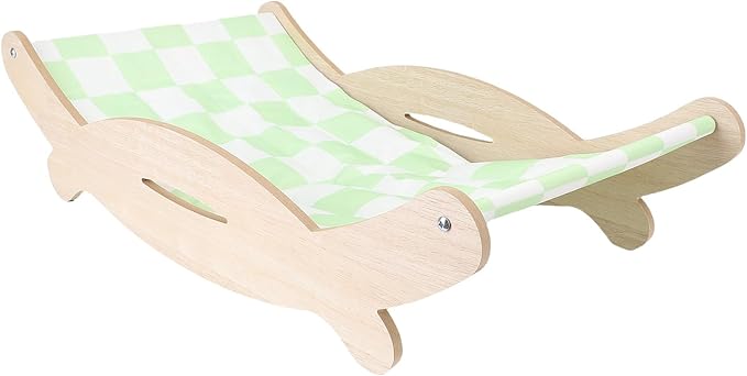 Cat Scratcher Lounger, Premium Wooden Cooling Hammock Design for Cats and Small Dogs, Multifunctional Cat Bed Cradle Kennel with Scratch Proof Furniture Protection