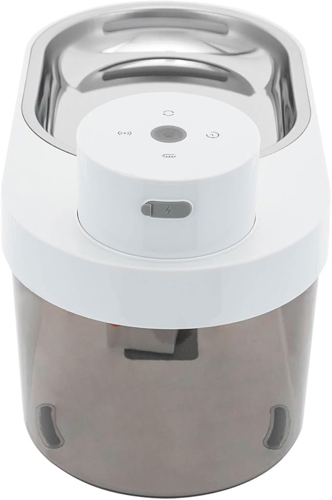 Cat Water Fountain, 140oz/4L Cat Fountain Battery Operated with Filters, 5000mAh Battery, Automatic Pet Water Fountain for Cats, Dogs, Multiple Pets Easy Clean (White)