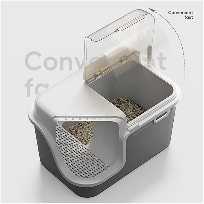 Pet Supplies, Enclosed Cat Litter Box with Lid, XL Drawer, Anti-Splash & Easy Clean