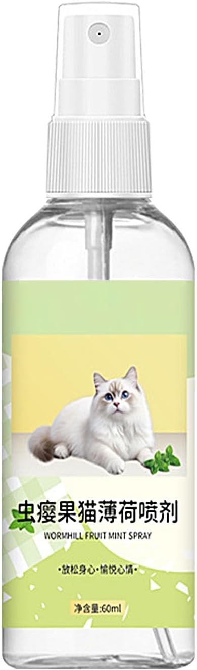 Catnip Spray for Indoor Cats - Attractive Catnip Spray for Cats, Catnip Spray for Cats | Organic Catnip Spray Liquid, 60ml Catnip Spray for Indoor Cats Relieves Stress, Calming, Revives Toys