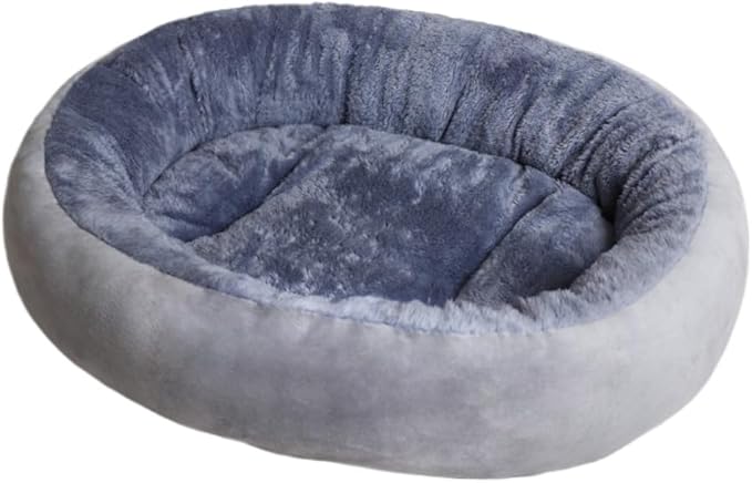 Warming Round Plush Pet Bed, Winter Warm Dog Bed for Small Dogs & Cat Bed for Indoor Cats, Calming Pet Mat Pad for Puppy Kitty, Pet Supplies(Grey,XX-Large)