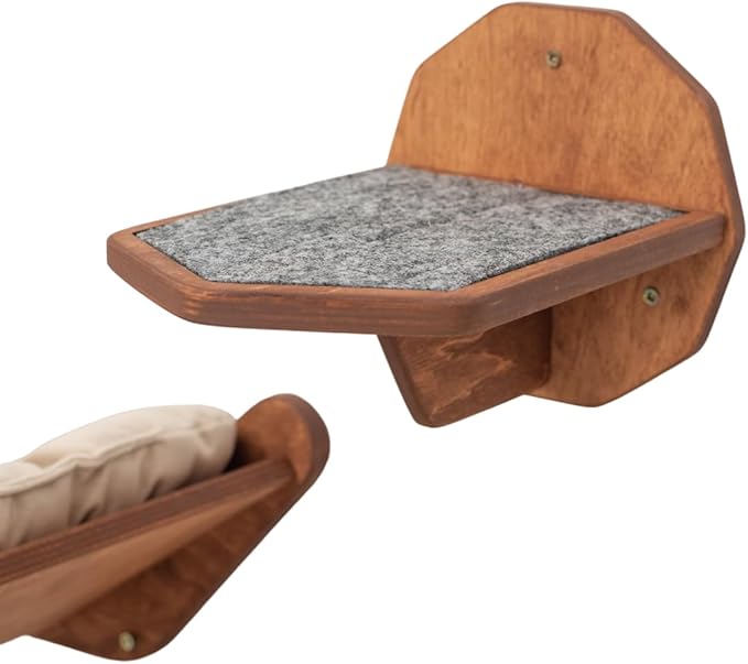 Wood Cat Bridge Cat Steps Cat Bed Wall Cat Toy Rustic Cat Tree Wall Decor Cat Lover Gift New Home Gift Cat Furniture Wall (Oak, 3 steps)