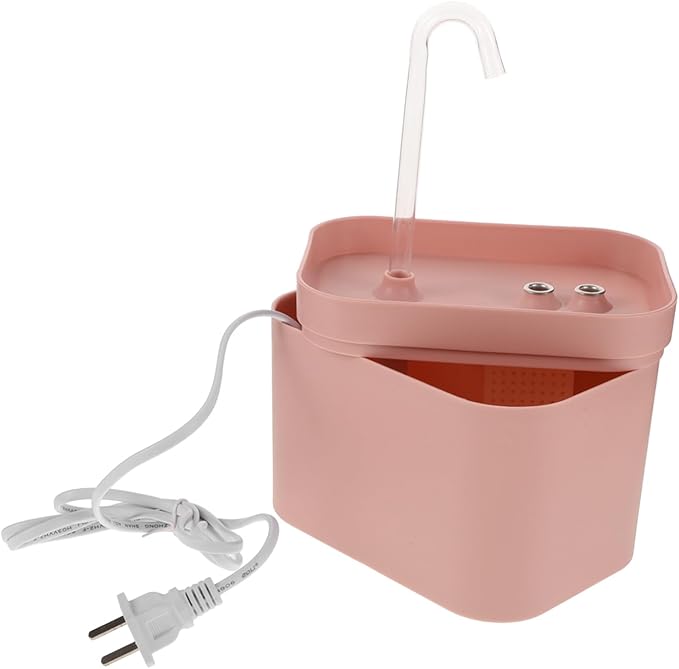 POPETPOP Battery-Operated Pet Water Dispenser Auto Circulating Cat and Dog Drinking Fountain Elegant Flower Shape Easy to Clean
