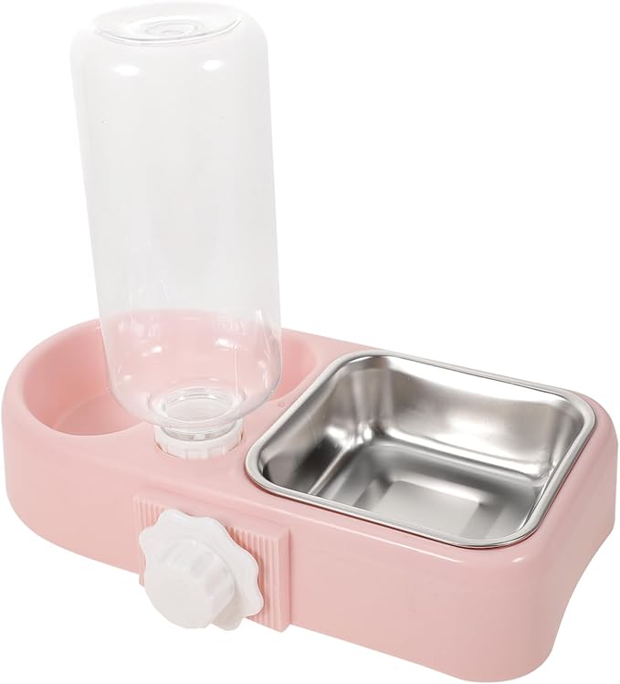 Double Pet Water Feeder Smooth Puppy Drinking Tool Cat Dog Water Dispenser for Home Pet Shop Use Pink Automatic Pet Water Bowl