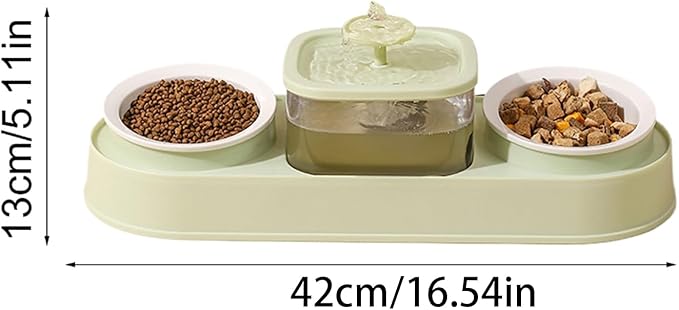 Pet Feeding Bowl Cats Raised Food Small Dog Cats Food Large Capacity Antislip Water Dispenser Waterer Supplies Pet Water Fountain