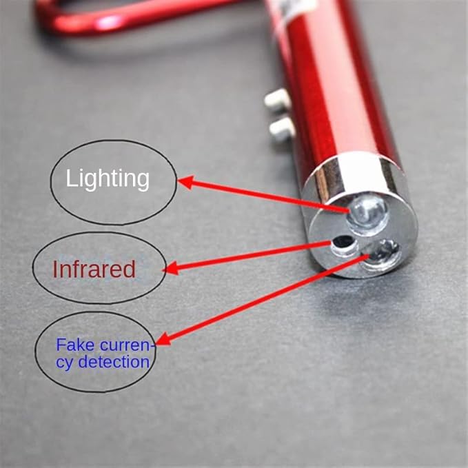 6 PCS Cat Toys Laser Pointer Mini Keychain Laser Pointer LED Flashlight Dog Cat Laser Toy Pet Remote Control Laser (6 Pcs Pack B)