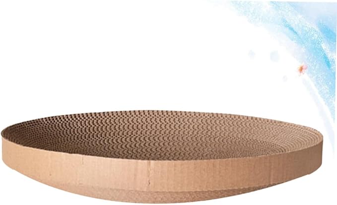 UPKOCH Cat Scratcher Replacement Pad with Corrugated Cardboard Core, Interactive Scratching for Indoor Cats and Kittens, Sturdy Scratching Bed for Furniture Protection
