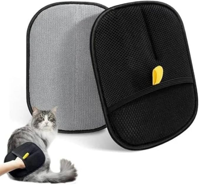 Pet Hair Removal Glove for Dogs & Cats, Upgraded Thickened Grooming Glove, Reusable Lint Remover for Furniture, Couch, Clothes & Car Seats, Gentle Deshedding Brush for Easy Pet Grooming