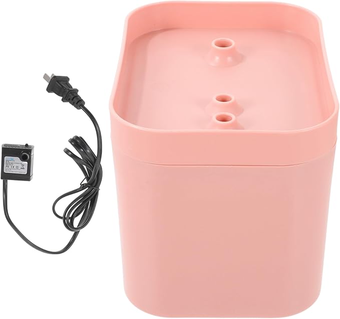 HANABASS Automatic Pet Water Fountain for Cats and Dogs Dog Drinking Dispenser Stylish Pink Design with Flower Water Outlet Easy to and Maintain for Home Decor
