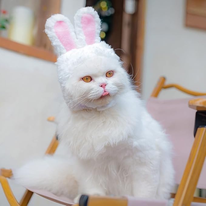 Pet Cute Hat, Cat Adorable Bunny Hat Banana Strawberry Tiger Yellow Duck Drumstick Shaped Hat for Cat Kitten Small Puppy Party Costumes Festival Birthday