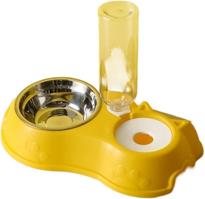 Pet Food Bowl, Pet Bowl, Pet Supplies, Cat Food Bowl, Pet Supplies Pet Bowl, Corner Double Bowl Automatic Drinking Fountain, Feeding Bowl Multifunctional Cat Bowl Right Angle Bowl (Size : Corner Bowl