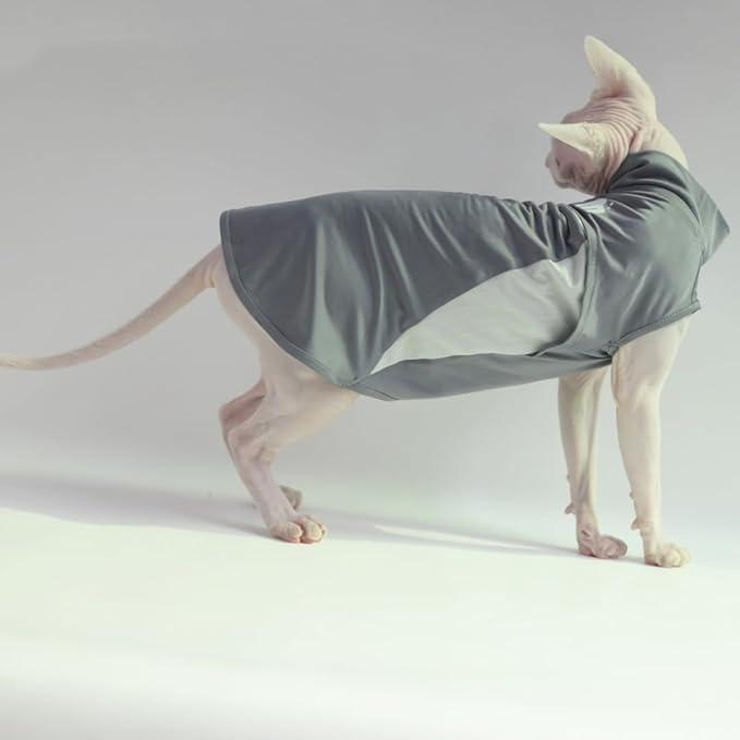 Sun-Protective Cooling Breathable UV-Blocking Shirt for Cats | Ultra-Lightweight & Stretchy Fit for Sphynx, Oriental Shorthair, Devon Rex, Abyssinian & Kittens (Small)
