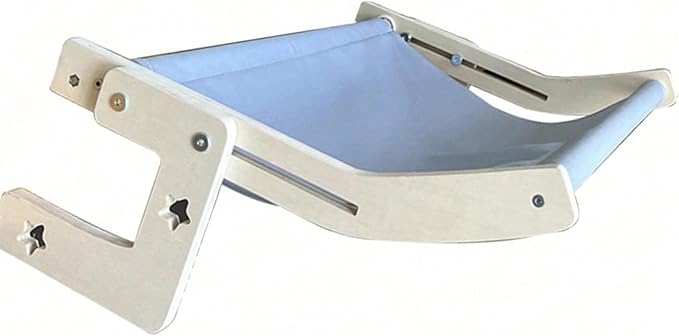 Strong Metal Hook Pet Perch for Openings and Beds Includes Soft Washable Pad for Cozy Napping Indoor Furniture