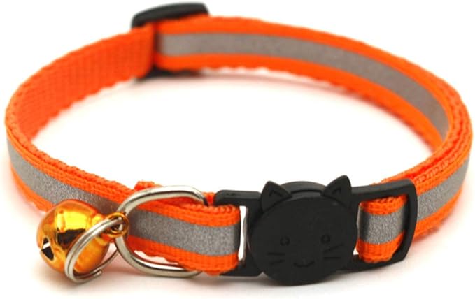 12 Pcs Cat Collar Reflective Breakaway with Bell Colorful for Kitten or Puppy