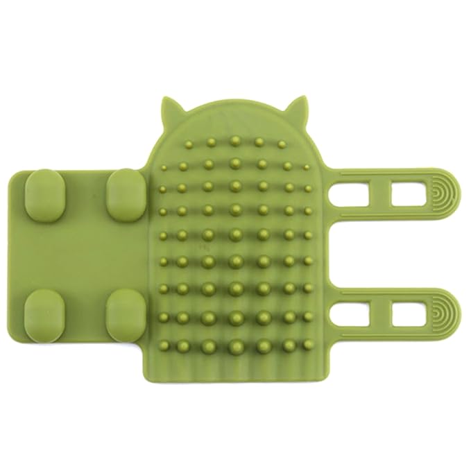 Self Groomers Soft Cats Wall Corner Massager Comb Brush Rubs The Face With A Tickling Comb Grooming Supply Self Groomers For Indoor Self Groomers Brush For Scratching Post Self, Green