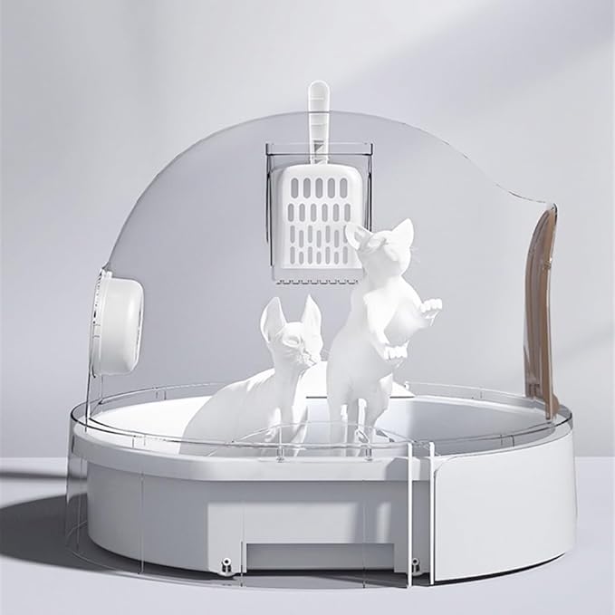Pet Supplies, Large Covered Cat Litter Box with Scoop,Leakproof & Easy Clean