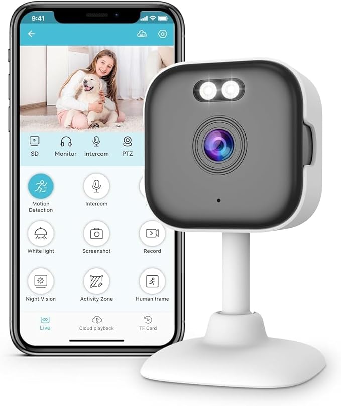 VSTARCAM 5G Indoor Security Camera for Pet Camera, Dual-Band WiFi (2.4GHz/5GHz), 2K UHD Dog Camera w/5× Zoom, Motion Detection, 2-Way Audio, Color Night Vision, Cloud & SD Card Storage