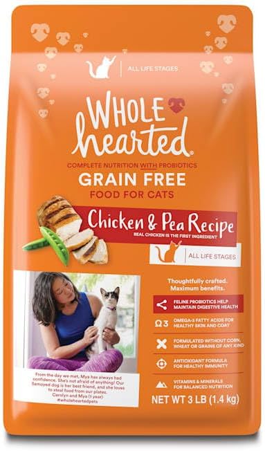 WholeHearted Grain Free Chicken Formula Dry Cat Food 3 lbs.