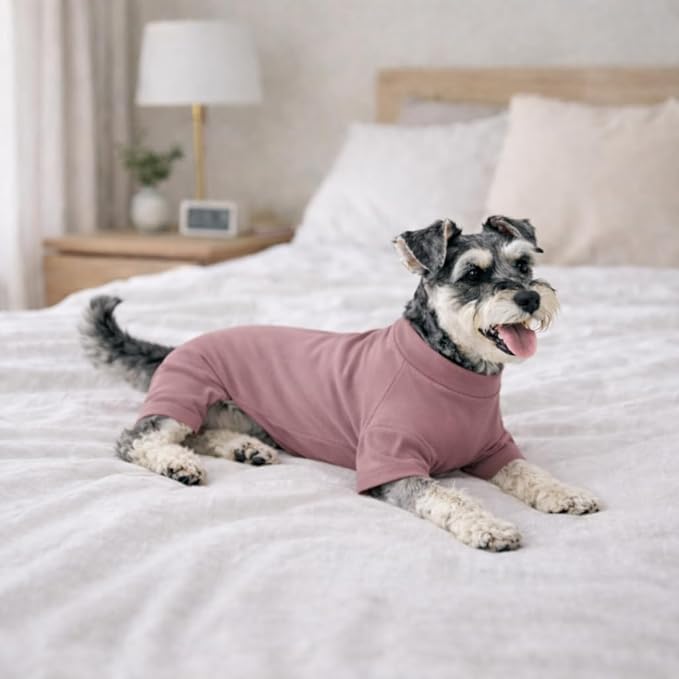 Lovelonglong Dog Full Bodysuit – Stretchy Yoga Fabric 4-Leg Dog Pajamas, Breathable & Lightweight Dog Onesie for Indoor & Outdoor, Shedding Control & Travel Wear